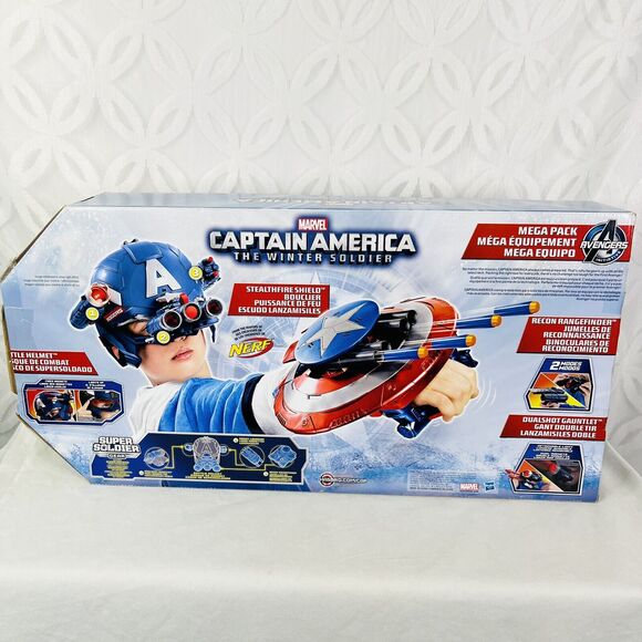 Nerf Marvel Captain America Winter Soldier Super Soldier Gear Mega Pack Set 2014 - Picture 6 of 7